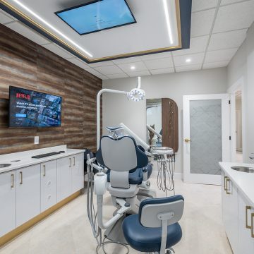 dental chair and equipments at Ajax dental office.